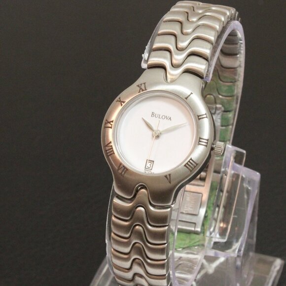 Bulova Contemporary Casual Watch Stainless Case Bracelet White Dial 25mm - Picture 4 of 11